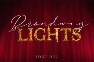 Broadway Lights Duo: A Vintage Script & Sans Serif Font Pair for Brand Design