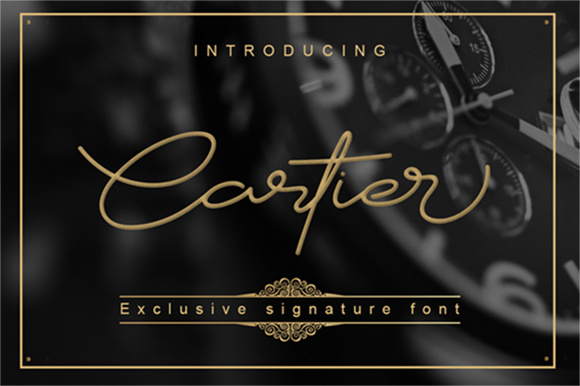 Cartier Font: Modern Hand Lettering Script for Campaign Design