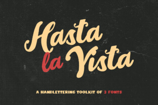 Hasta La Vista Trio: A Script Handwritten Font for Crafters & Sellers