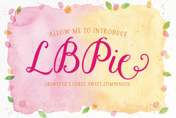LBPie: A Sweet & Curly Script Handwritten Font for Digital Design