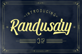 Randusary Font: Script Handwritten Typeface for Crafters