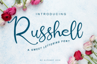 Russhell Font: A Sweet Script Handwritten Typeface for Makers