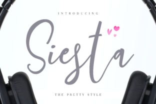 Siesta Font: A Modern Script Handwritten Typeface for Makers