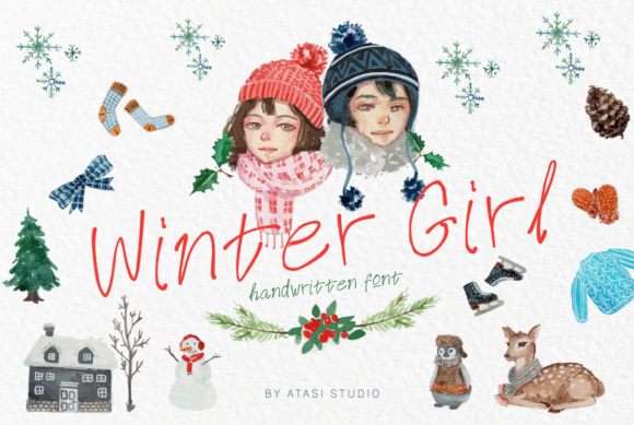 Winter Girl: A Playful Winter Script Font for Digital Branding